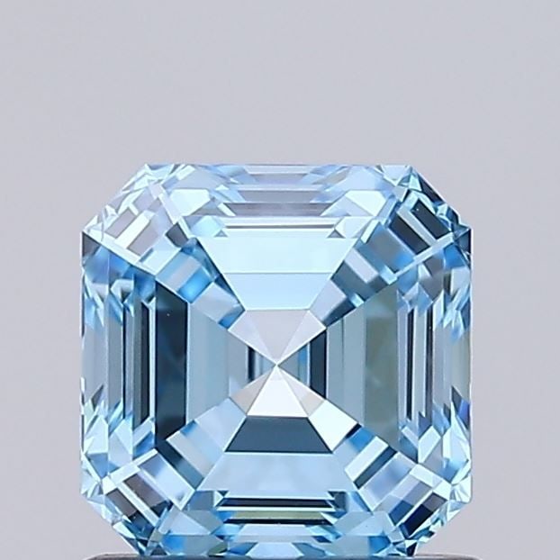 Loose Diamond - ASSCHER 1.0ct Fancy Vivid Blue VVS2: Loose Diamond - ASSCHER 1.0ct Fancy Vivid Blue VVS2 Source: This is a real non-mined Diamond that has been grown in a lab Shape: ASSCHER Carats: 1.0 Color: Fancy Vivid Blue Certification: IGI Video: