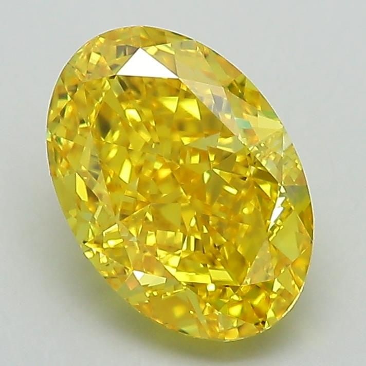 Loose Diamond - OVAL 2.13ct Fancy Vivid Yellow VVS2: Loose Diamond - OVAL 2.13ct Fancy Vivid Yellow VVS2 Source: This is a real non-mined Diamond that has been grown in a lab Shape: OVAL Carats: 2.13 Color: Fancy Vivid Yellow Certification: IGI Video: