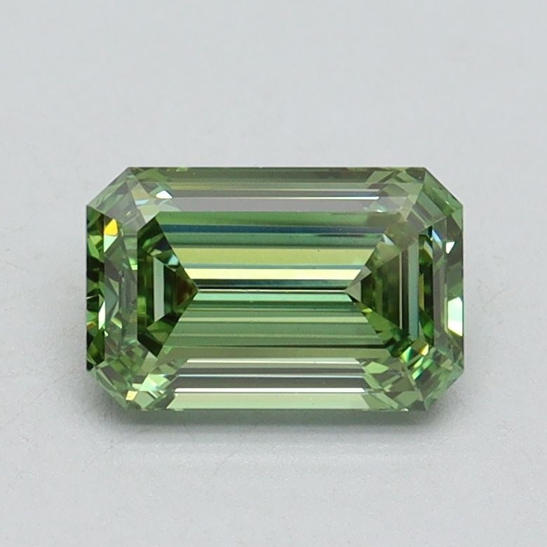 Loose Diamond - EMERALD 1.05ct Fancy Vivid Green VS1: Loose Diamond - EMERALD 1.05ct Fancy Vivid Green VS1 Source: This is a real non-mined Diamond that has been grown in a lab Shape: EMERALD Carats: 1.05 Color: Fancy Vivid Green Certification: IGI Video