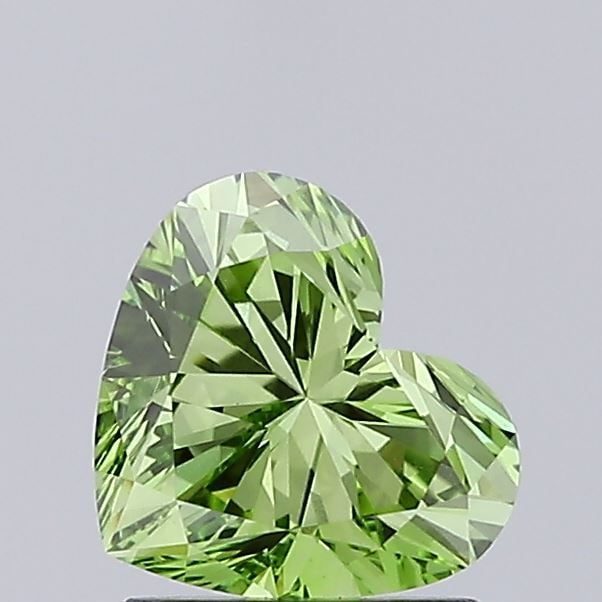 Loose Diamond - HEART 1.08ct Fancy Vivid Green VVS1: Loose Diamond - HEART 1.08ct Fancy Vivid Green VVS1 Source: This is a real non-mined Diamond that has been grown in a lab Shape: HEART Carats: 1.08 Color: Fancy Vivid Green Certification: IGI Video: