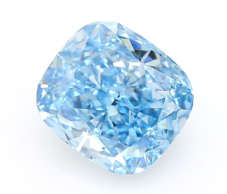 Loose Diamond - CUSHION MODIFIED 1.07ct Fancy Vivid Blue VVS2: Loose Diamond - CUSHION MODIFIED 1.07ct Fancy Vivid Blue VVS2 Source: This is a real non-mined Diamond that has been grown in a lab Shape: CUSHION MODIFIED Carats: 1.07 Color: Fancy Vivid Blue Certifi