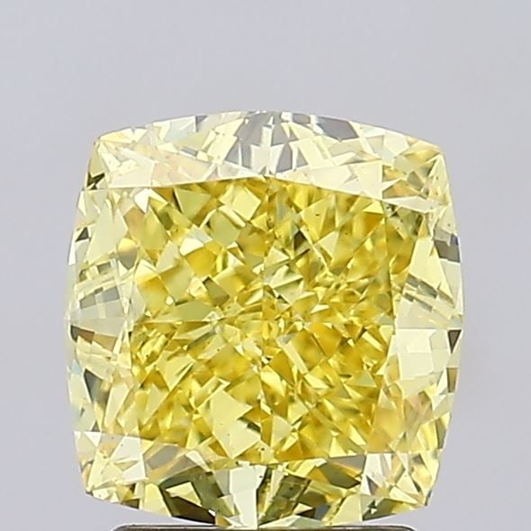 Loose Diamond - CUSHION MODIFIED 3.03ct Fancy Intense Yellow VS2: Loose Diamond - CUSHION MODIFIED 3.03ct Fancy Intense Yellow VS2 Source: This is a real non-mined Diamond that has been grown in a lab Shape: CUSHION MODIFIED Carats: 3.03 Color: Fancy Intense Yellow 