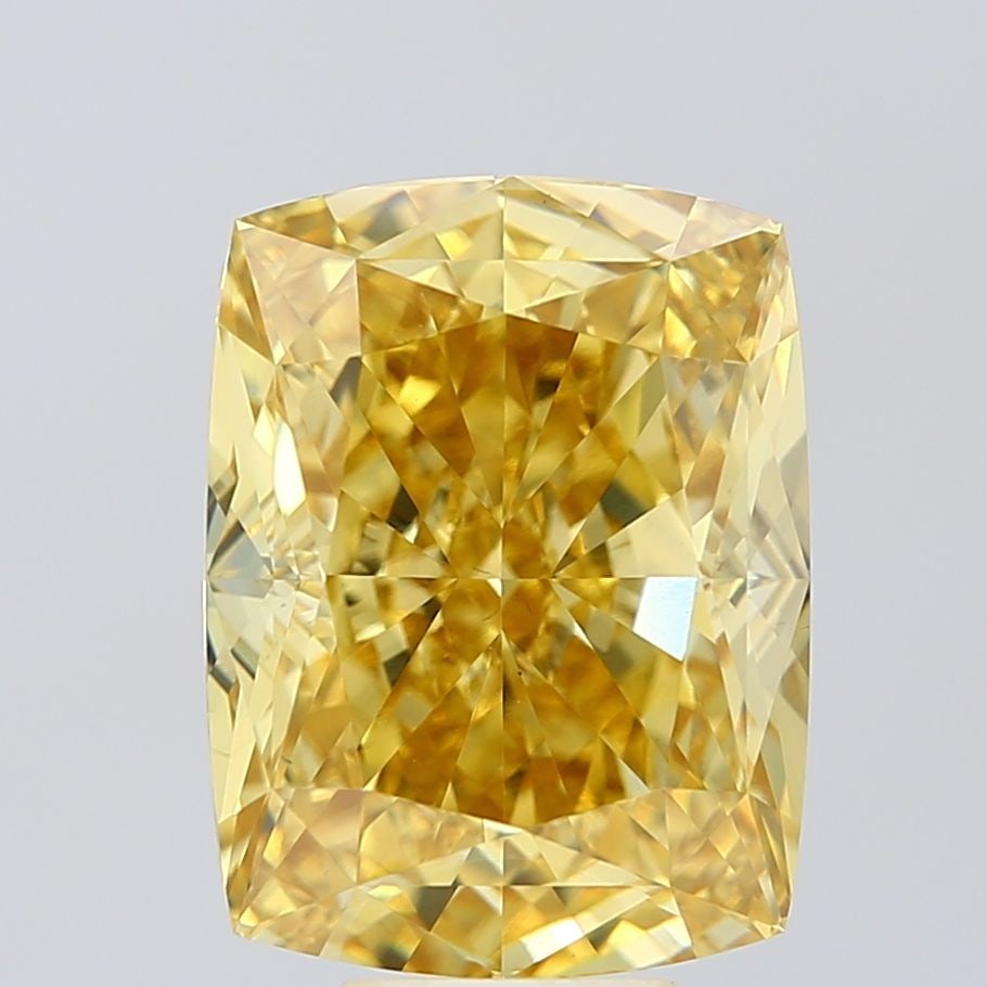 Loose Diamond - CUSHION MODIFIED 8.56ct Fancy Vivid Yellow VS1: Loose Diamond - CUSHION MODIFIED 8.56ct Fancy Vivid Yellow VS1 Source: This is a real non-mined Diamond that has been grown in a lab Shape: CUSHION MODIFIED Carats: 8.56 Color: Fancy Vivid Yellow Cert