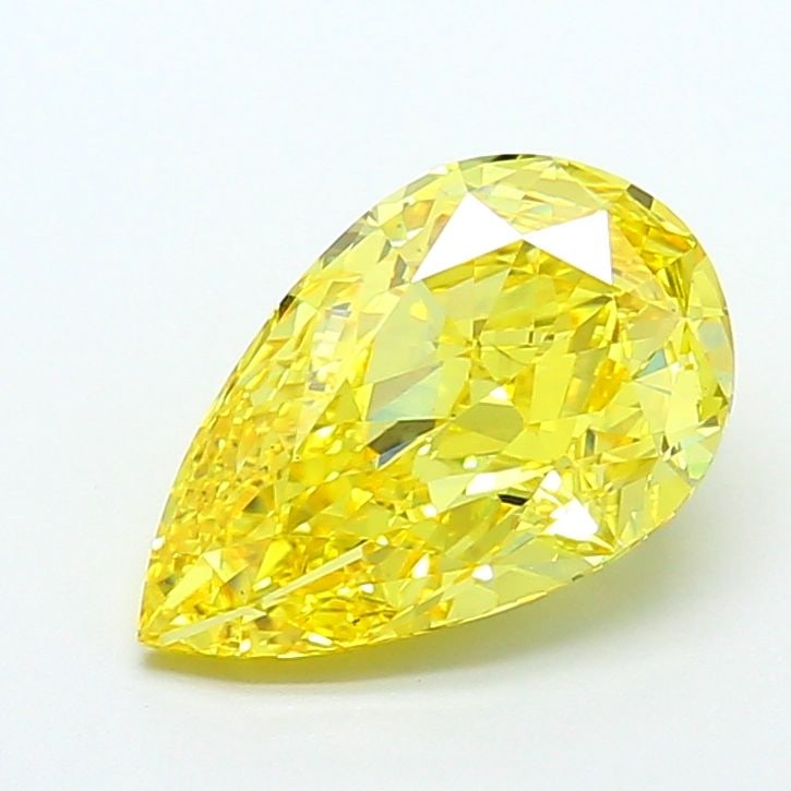 Loose Diamond - PEAR 4.51ct Fancy Vivid Yellow VS1: Loose Diamond - PEAR 4.51ct Fancy Vivid Yellow VS1 Source: This is a real non-mined Diamond that has been grown in a lab Shape: PEAR Carats: 4.51 Color: Fancy Vivid Yellow Certification: IGI Video: