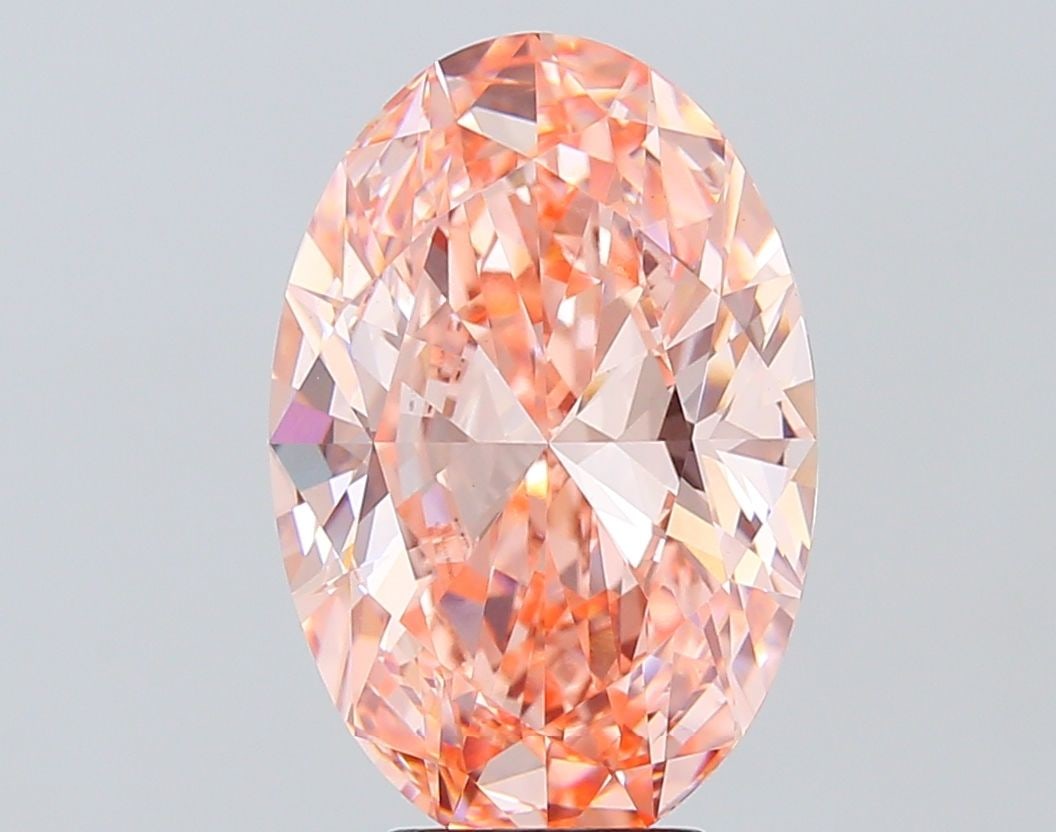 Loose Diamond - OVAL 6.08ct Fancy Vivid Pink VS1: Loose Diamond - OVAL 6.08ct Fancy Vivid Pink VS1 Source: This is a real non-mined Diamond that has been grown in a lab Shape: OVAL Carats: 6.08 Color: Fancy Vivid Pink Certification: IGI Video: