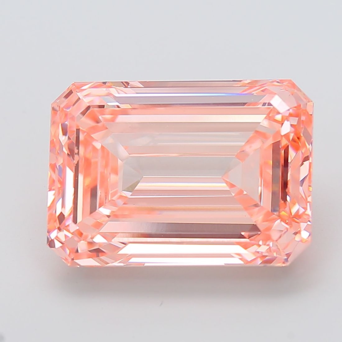 Loose Diamond - EMERALD 20.05ct Fancy Vivid Pink VS1: Loose Diamond - EMERALD 20.05ct Fancy Vivid Pink VS1 Source: This is a real non-mined Diamond that has been grown in a lab Shape: EMERALD Carats: 20.05 Color: Fancy Vivid Pink Certification: IGI Video