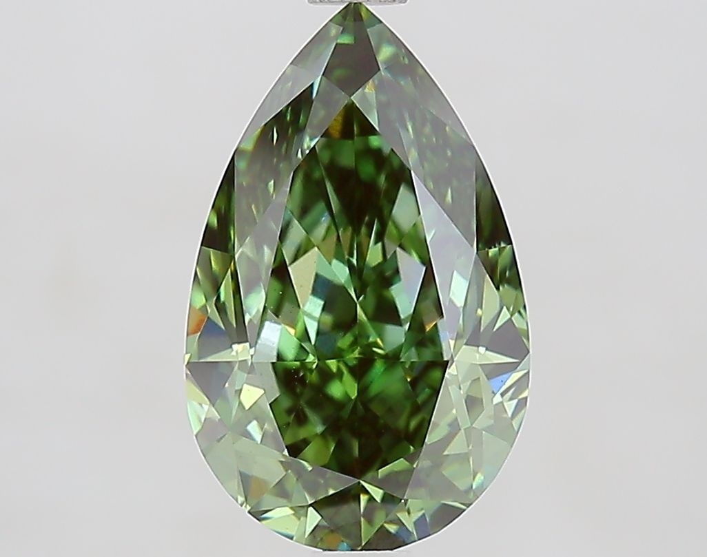 Loose Diamond - PEAR 3.05ct Fancy Vivid Green VS1: Loose Diamond - PEAR 3.05ct Fancy Vivid Green VS1 Source: This is a real non-mined Diamond that has been grown in a lab Shape: PEAR Carats: 3.05 Color: Fancy Vivid Green Certification: IGI Video:
