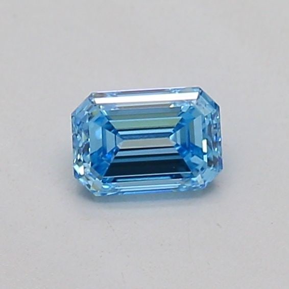 Loose Diamond - EMERALD 0.18ct Fancy Vivid Blue VVS2: Loose Diamond - EMERALD 0.18ct Fancy Vivid Blue VVS2 Source: This is a real non-mined Diamond that has been grown in a lab Shape: EMERALD Carats: 0.18 Color: Fancy Vivid Blue Certification: IGI Video: