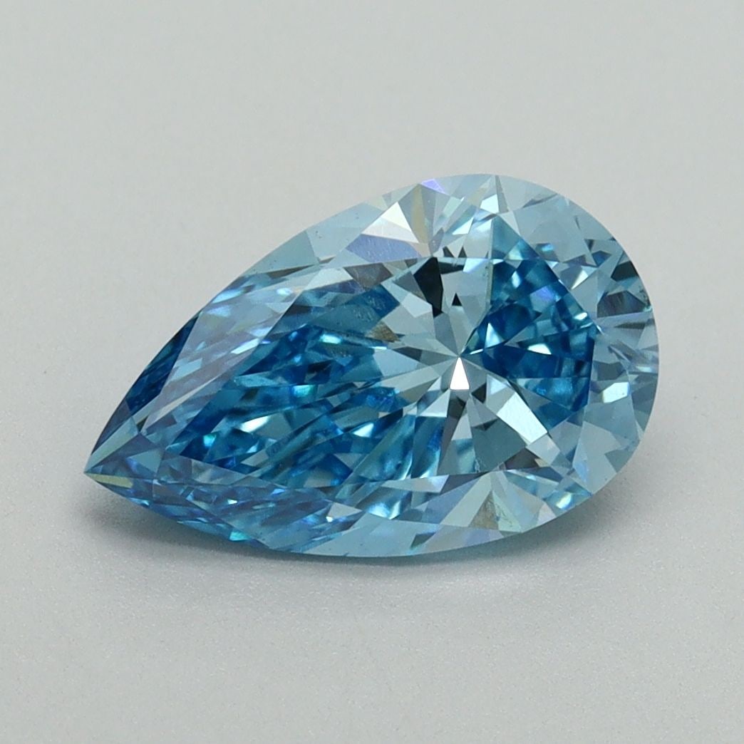 Loose Diamond - PEAR 2.02ct Fancy Vivid Blue VS2: Loose Diamond - PEAR 2.02ct Fancy Vivid Blue VS2 Source: This is a real non-mined Diamond that has been grown in a lab Shape: PEAR Carats: 2.02 Color: Fancy Vivid Blue Certification: IGI Video: