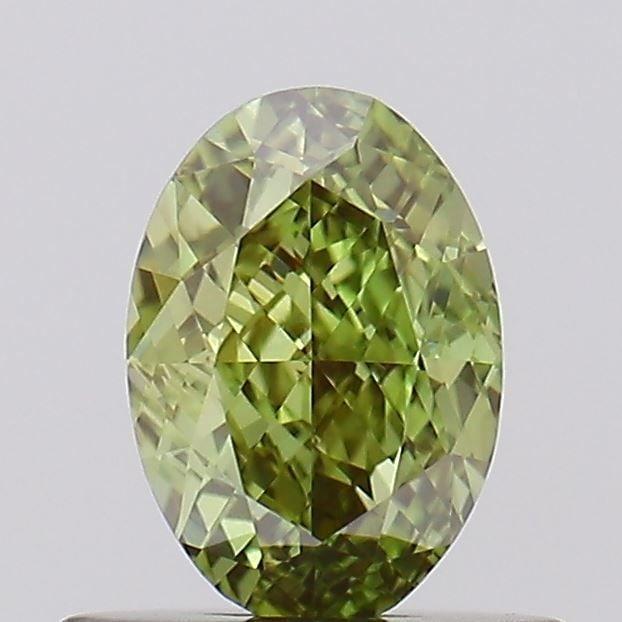 Loose Diamond - OVAL 0.57ct Fancy Vivid Green VVS2: Loose Diamond - OVAL 0.57ct Fancy Vivid Green VVS2 Source: This is a real non-mined Diamond that has been grown in a lab Shape: OVAL Carats: 0.57 Color: Fancy Vivid Green Certification: IGI Video: