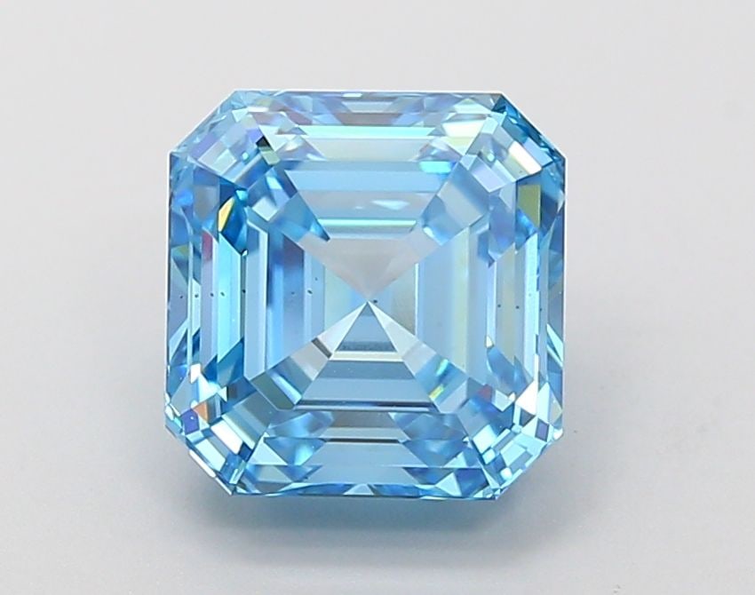 Loose Diamond - SQUARE EMERALD 3.08ct Fancy Vivid Blue VS2: Loose Diamond - SQUARE EMERALD 3.08ct Fancy Vivid Blue VS2 Source: This is a real non-mined Diamond that has been grown in a lab Shape: SQUARE EMERALD Carats: 3.08 Color: Fancy Vivid Blue Certificatio