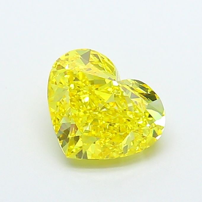 Loose Diamond - HEART 2.73ct Fancy Vivid Yellow VS1: Loose Diamond - HEART 2.73ct Fancy Vivid Yellow VS1 Source: This is a real non-mined Diamond that has been grown in a lab Shape: HEART Carats: 2.73 Color: Fancy Vivid Yellow Certification: IGI Video: