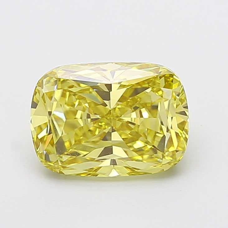 Loose Diamond - CUSHION MODIFIED 3.5ct Fancy Intense Yellow VS1: Loose Diamond - CUSHION MODIFIED 3.5ct Fancy Intense Yellow VS1 Source: This is a real non-mined Diamond that has been grown in a lab Shape: CUSHION MODIFIED Carats: 3.5 Color: Fancy Intense Yellow Ce