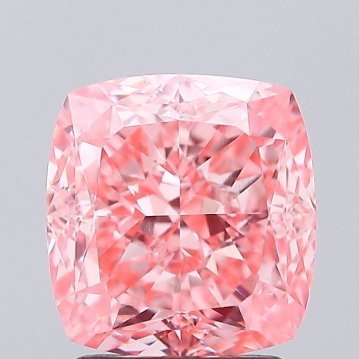 Loose Diamond - CUSHION MODIFIED 2.57ct Fancy Vivid Pink VVS2: Loose Diamond - CUSHION MODIFIED 2.57ct Fancy Vivid Pink VVS2 Source: This is a real non-mined Diamond that has been grown in a lab Shape: CUSHION MODIFIED Carats: 2.57 Color: Fancy Vivid Pink Certifi