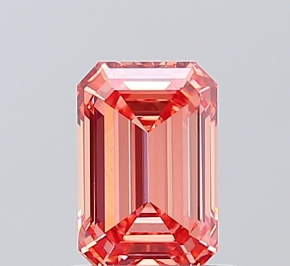 Loose Diamond - EMERALD 1.08ct Fancy Vivid Pink VS2: Loose Diamond - EMERALD 1.08ct Fancy Vivid Pink VS2 Source: This is a real non-mined Diamond that has been grown in a lab Shape: EMERALD Carats: 1.08 Color: Fancy Vivid Pink Certification: IGI Video: