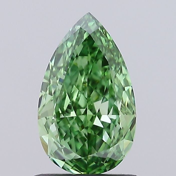 Loose Diamond - PEAR 1.08ct Fancy Vivid Green VVS2: Loose Diamond - PEAR 1.08ct Fancy Vivid Green VVS2 Source: This is a real non-mined Diamond that has been grown in a lab Shape: PEAR Carats: 1.08 Color: Fancy Vivid Green Certification: IGI Video: