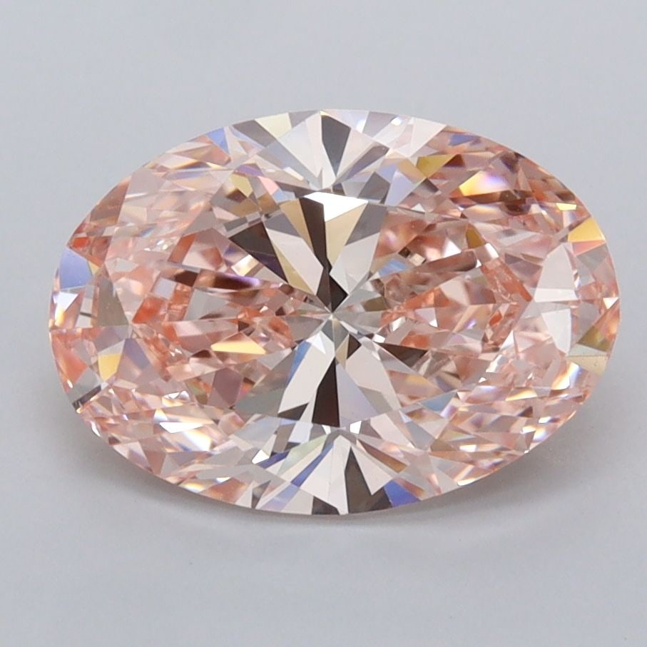 Loose Diamond - OVAL 2.49ct Fancy Vivid Pink VS1: Loose Diamond - OVAL 2.49ct Fancy Vivid Pink VS1 Source: This is a real non-mined Diamond that has been grown in a lab Shape: OVAL Carats: 2.49 Color: Fancy Vivid Pink Certification: IGI Video: