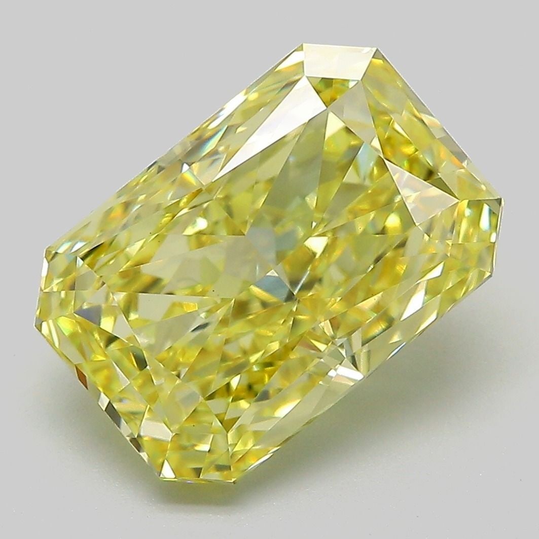 Loose Diamond - RADIANT 5.58ct Fancy Intense Yellow VS1: Loose Diamond - RADIANT 5.58ct Fancy Intense Yellow VS1 Source: This is a real non-mined Diamond that has been grown in a lab Shape: RADIANT Carats: 5.58 Color: Fancy Intense Yellow Certification: IGI