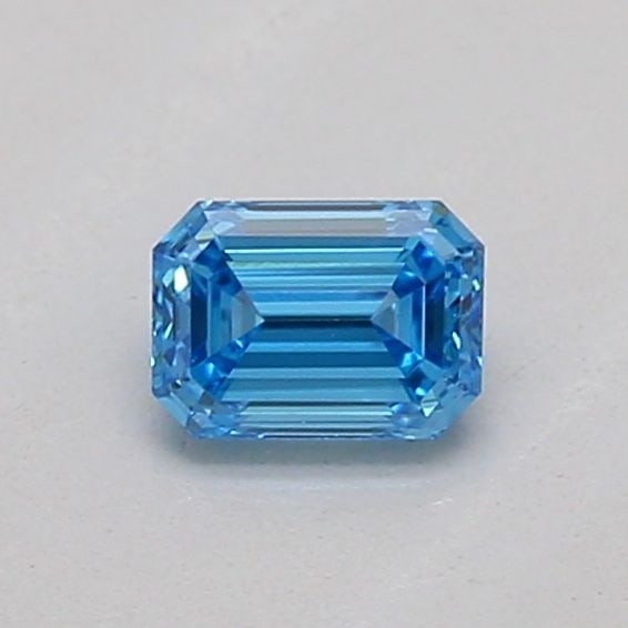 Loose Diamond - EMERALD 0.21ct Fancy Vivid Blue VVS2: Loose Diamond - EMERALD 0.21ct Fancy Vivid Blue VVS2 Source: This is a real non-mined Diamond that has been grown in a lab Shape: EMERALD Carats: 0.21 Color: Fancy Vivid Blue Certification: IGI The Di