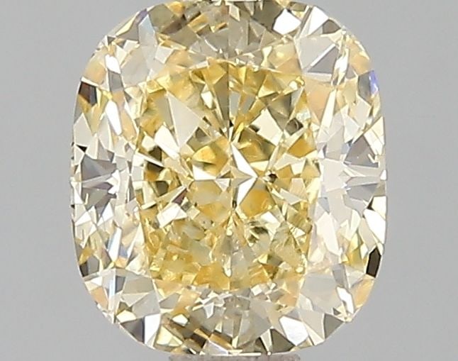 Loose Diamond - CUSHION BRILLIANT 1.5ct Fancy Intense Yellow VS2: Loose Diamond - CUSHION BRILLIANT 1.5ct Fancy Intense Yellow VS2 Source: This is a real non-mined Diamond that has been grown in a lab Shape: CUSHION BRILLIANT Carats: 1.5 Color: Fancy Intense Yellow 