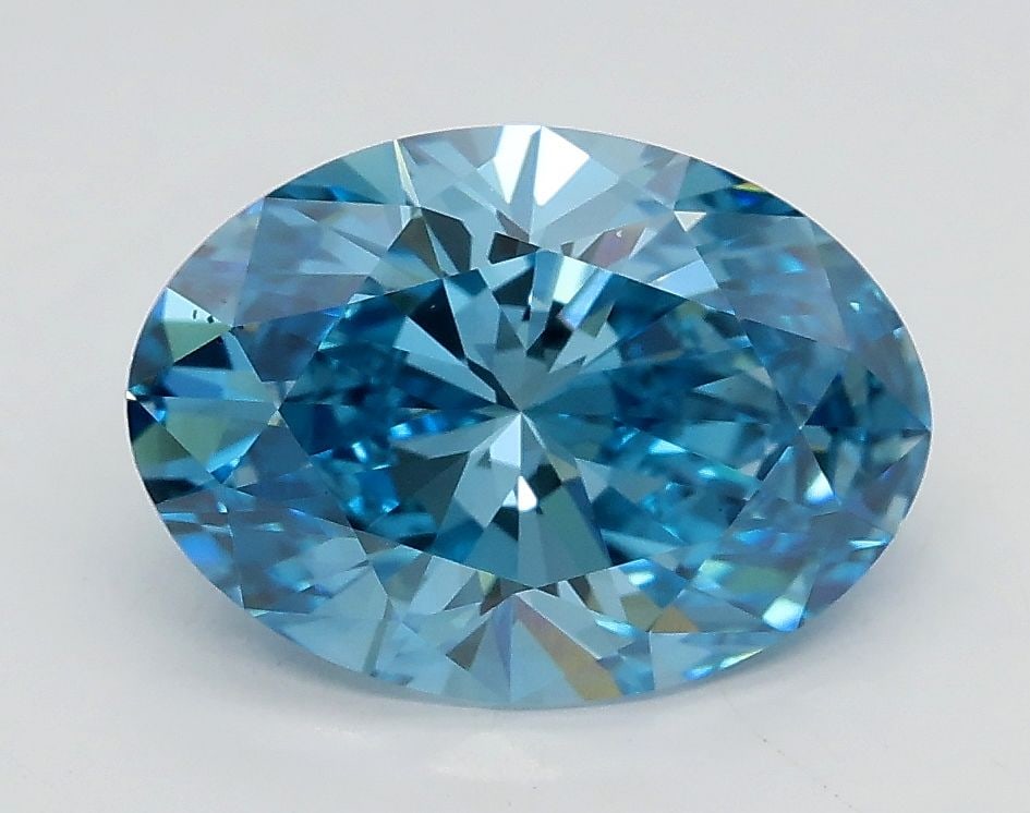 Loose Diamond - OVAL 2.01ct Fancy Vivid Blue VS2: Loose Diamond - OVAL 2.01ct Fancy Vivid Blue VS2 Source: This is a real non-mined Diamond that has been grown in a lab Shape: OVAL Carats: 2.01 Color: Fancy Vivid Blue Certification: IGI Video: