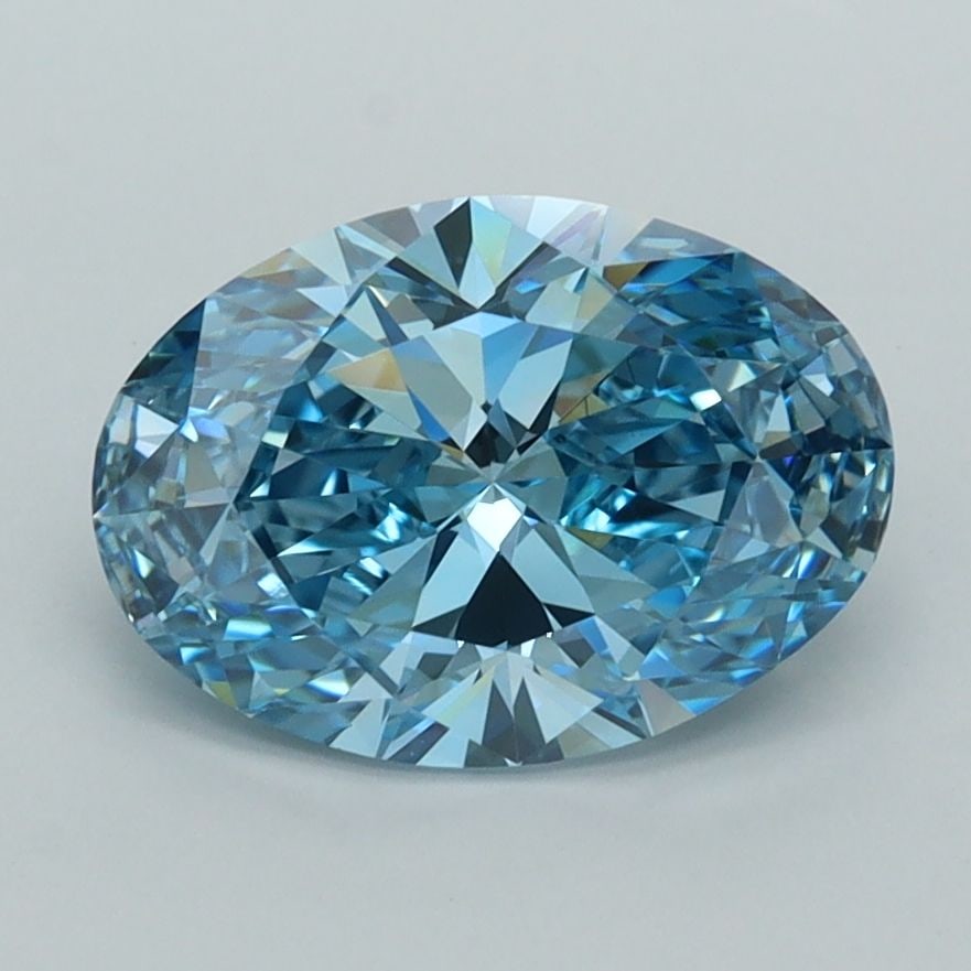 Loose Diamond - OVAL 2.02ct Fancy Vivid Blue VS1: Loose Diamond - OVAL 2.02ct Fancy Vivid Blue VS1 Source: This is a real non-mined Diamond that has been grown in a lab Shape: OVAL Carats: 2.02 Color: Fancy Vivid Blue Certification: IGI Video: