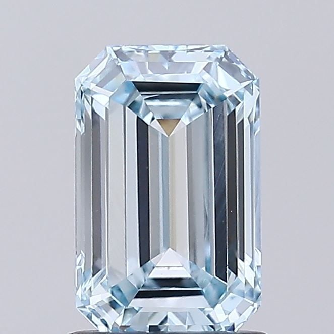 Loose Diamond - EMERALD 1.34ct Fancy Blue VS1: Loose Diamond - EMERALD 1.34ct Fancy Blue VS1 Source: This is a real non-mined Diamond that has been grown in a lab Shape: EMERALD Carats: 1.34 Color: Fancy Blue Certification: IGI The Diamond Depot G