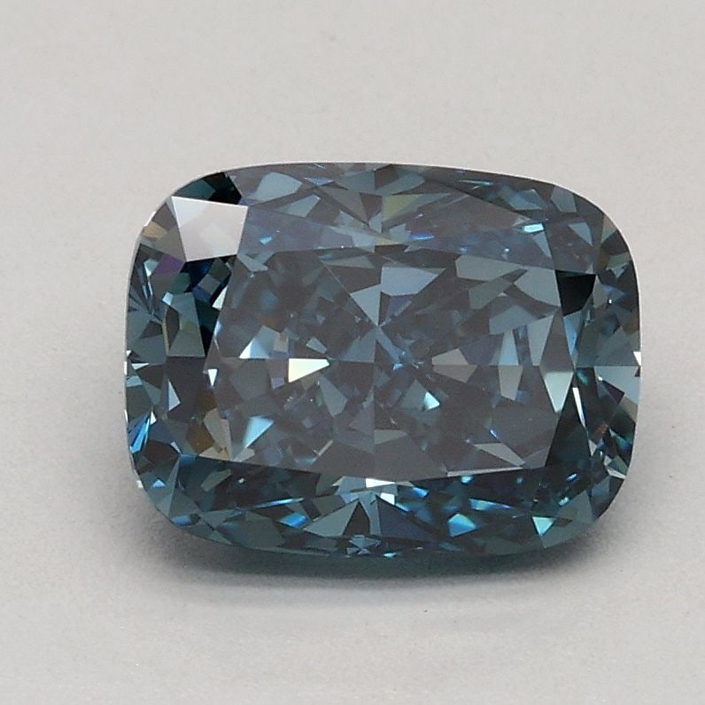 Loose Diamond - CUSHION MODIFIED 1.08ct Fancy Dark Blue VVS2: Loose Diamond - CUSHION MODIFIED 1.08ct Fancy Dark Blue VVS2 Source: This is a real non-mined Diamond that has been grown in a lab Shape: CUSHION MODIFIED Carats: 1.08 Color: Fancy Dark Blue Certifica