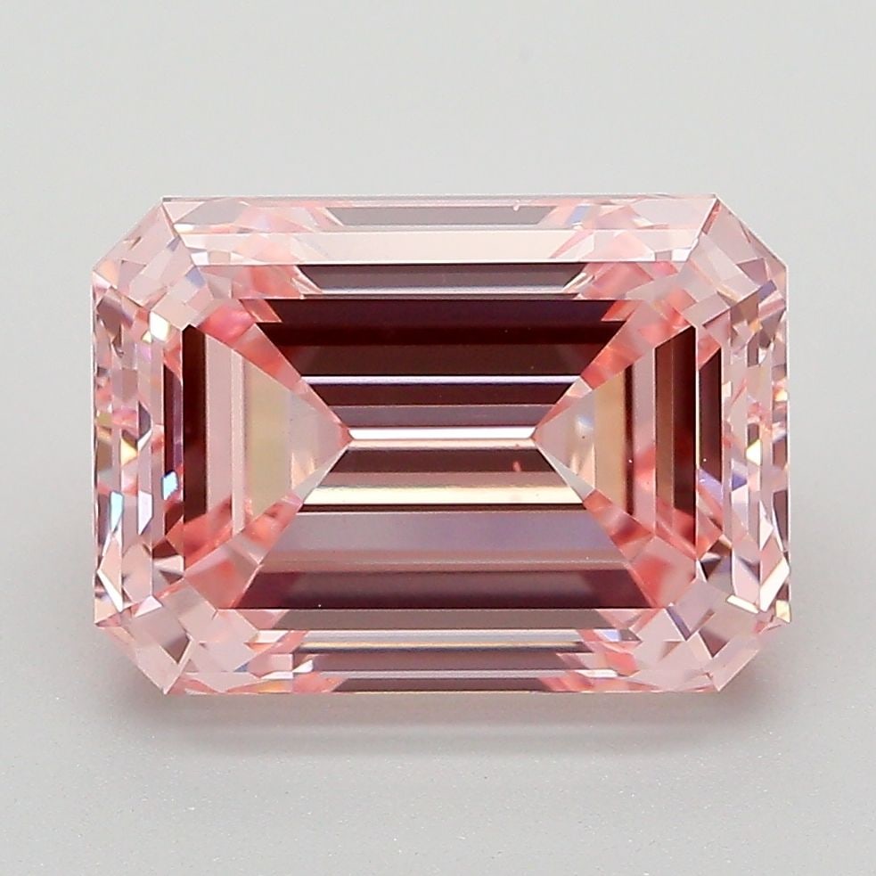 Loose Diamond - EMERALD 4.51ct Fancy Intense Pink VS1: Loose Diamond - EMERALD 4.51ct Fancy Intense Pink VS1 Source: This is a real non-mined Diamond that has been grown in a lab Shape: EMERALD Carats: 4.51 Color: Fancy Intense Pink Certification: IGI Vid