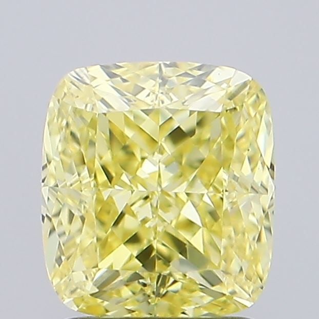 Loose Diamond - CUSHION MODIFIED 1.81ct Fancy Intense Yellow VVS2: Loose Diamond - CUSHION MODIFIED 1.81ct Fancy Intense Yellow VVS2 Source: This is a real non-mined Diamond that has been grown in a lab Shape: CUSHION MODIFIED Carats: 1.81 Color: Fancy Intense Yellow