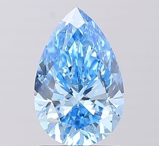 Loose Diamond - PEAR 1.5ct Fancy Vivid Blue VS2: Loose Diamond - PEAR 1.5ct Fancy Vivid Blue VS2 Source: This is a real non-mined Diamond that has been grown in a lab Shape: PEAR Carats: 1.5 Color: Fancy Vivid Blue Certification: IGI Video: