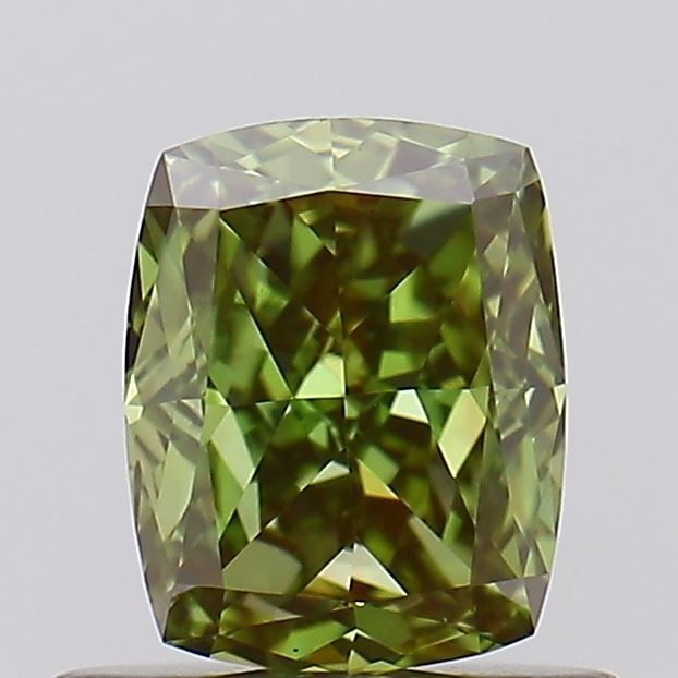 Loose Diamond - CUSHION MODIFIED 0.74ct Fancy Vivid Green VVS2: Loose Diamond - CUSHION MODIFIED 0.74ct Fancy Vivid Green VVS2 Source: This is a real non-mined Diamond that has been grown in a lab Shape: CUSHION MODIFIED Carats: 0.74 Color: Fancy Vivid Green Certi