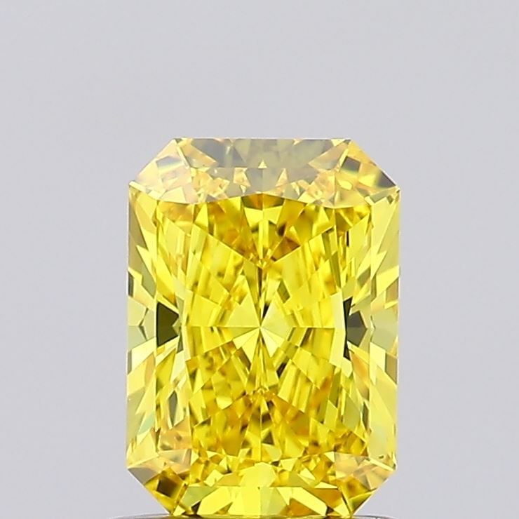 Loose Diamond - RADIANT 1.02ct Fancy Vivid Yellow VVS2: Loose Diamond - RADIANT 1.02ct Fancy Vivid Yellow VVS2 Source: This is a real non-mined Diamond that has been grown in a lab Shape: RADIANT Carats: 1.02 Color: Fancy Vivid Yellow Certification: IGI Vi