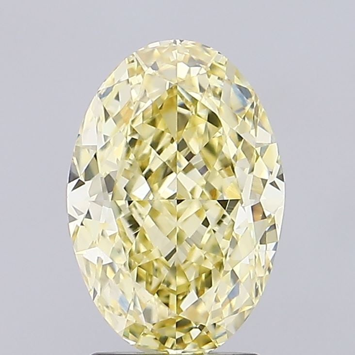 Loose Diamond - OVAL 2.53ct Fancy Intense Yellow VVS2: Loose Diamond - OVAL 2.53ct Fancy Intense Yellow VVS2 Source: This is a real non-mined Diamond that has been grown in a lab Shape: OVAL Carats: 2.53 Color: Fancy Intense Yellow Certification: IGI Vide