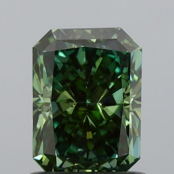Loose Diamond - RADIANT 1.0ct Fancy Vivid Green VS1: Loose Diamond - RADIANT 1.0ct Fancy Vivid Green VS1 Source: This is a real non-mined Diamond that has been grown in a lab Shape: RADIANT Carats: 1.0 Color: Fancy Vivid Green Certification: IGI Video: