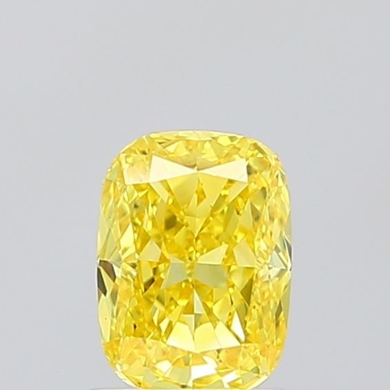 Loose Diamond - CUSHION MODIFIED 1.0ct Fancy Vivid Yellow VVS2: Loose Diamond - CUSHION MODIFIED 1.0ct Fancy Vivid Yellow VVS2 Source: This is a real non-mined Diamond that has been grown in a lab Shape: CUSHION MODIFIED Carats: 1.0 Color: Fancy Vivid Yellow Certi