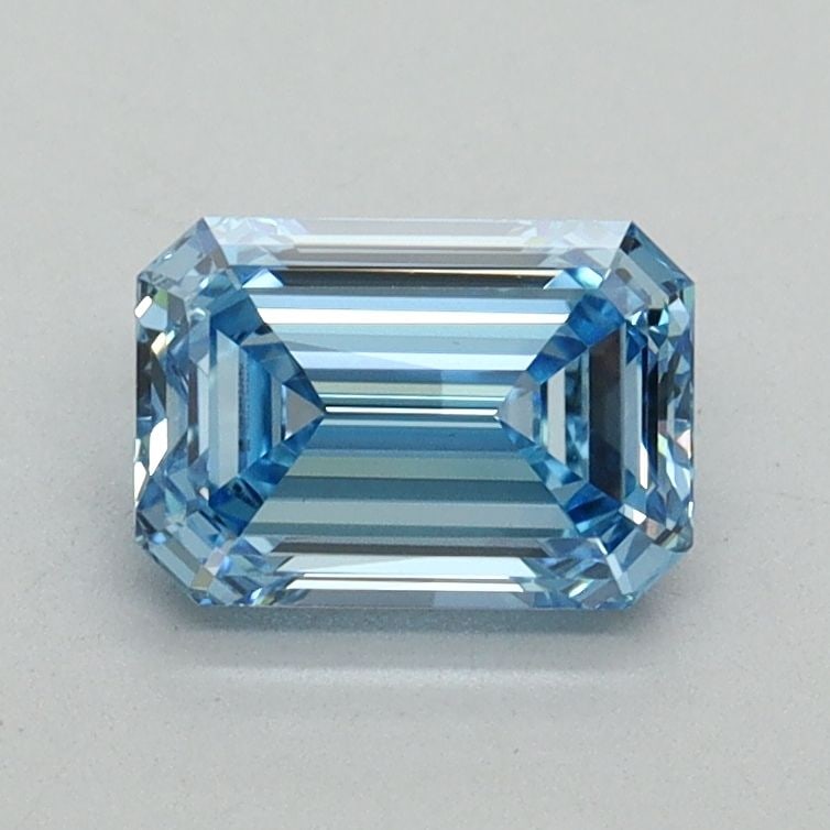 Loose Diamond - EMERALD 0.97ct Fancy Vivid Blue VS2: Loose Diamond - EMERALD 0.97ct Fancy Vivid Blue VS2 Source: This is a real non-mined Diamond that has been grown in a lab Shape: EMERALD Carats: 0.97 Color: Fancy Vivid Blue Certification: IGI Video:
