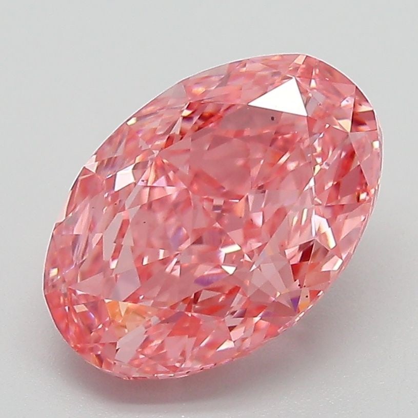 Loose Diamond - OVAL 3.03ct Fancy Vivid Pink VS2: Loose Diamond - OVAL 3.03ct Fancy Vivid Pink VS2 Source: This is a real non-mined Diamond that has been grown in a lab Shape: OVAL Carats: 3.03 Color: Fancy Vivid Pink Certification: IGI Video:
