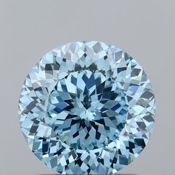 Loose Diamond - ROUND 1.44ct Fancy Intense Blue VS1: Loose Diamond - ROUND 1.44ct Fancy Intense Blue VS1 Source: This is a real non-mined Diamond that has been grown in a lab Shape: ROUND Carats: 1.44 Color: Fancy Intense Blue Certification: IGI Video: