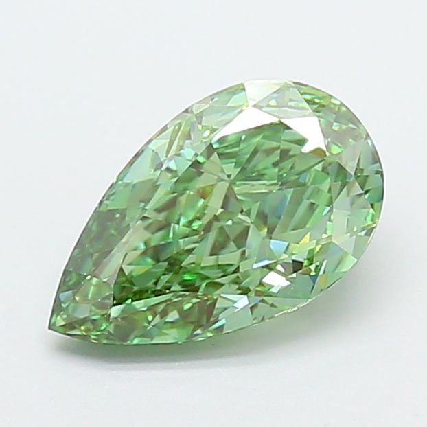 Loose Diamond - PEAR 2.02ct Fancy Vivid Green VVS2: Loose Diamond - PEAR 2.02ct Fancy Vivid Green VVS2 Source: This is a real non-mined Diamond that has been grown in a lab Shape: PEAR Carats: 2.02 Color: Fancy Vivid Green Certification: IGI Video: