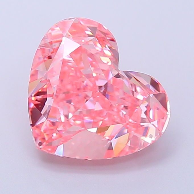 Loose Diamond - HEART 3.01ct Fancy Vivid Pink VVS2: Loose Diamond - HEART 3.01ct Fancy Vivid Pink VVS2 Source: This is a real non-mined Diamond that has been grown in a lab Shape: HEART Carats: 3.01 Color: Fancy Vivid Pink Certification: IGI Video: