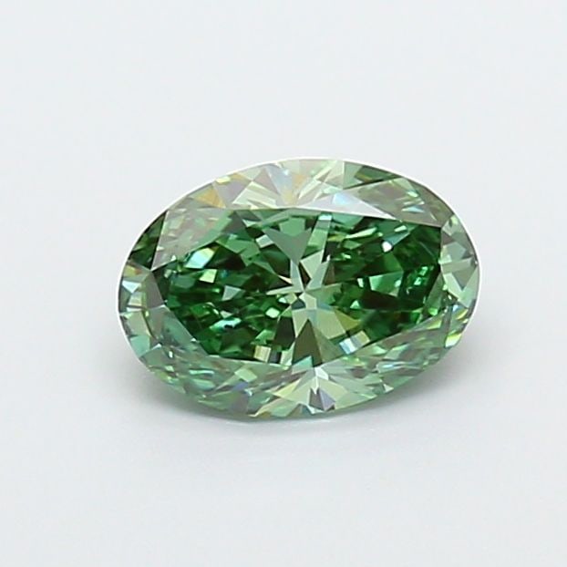Loose Diamond - OVAL 1.5ct Fancy Vivid Green VS1: Loose Diamond - OVAL 1.5ct Fancy Vivid Green VS1 Source: This is a real non-mined Diamond that has been grown in a lab Shape: OVAL Carats: 1.5 Color: Fancy Vivid Green Certification: NONE Video: