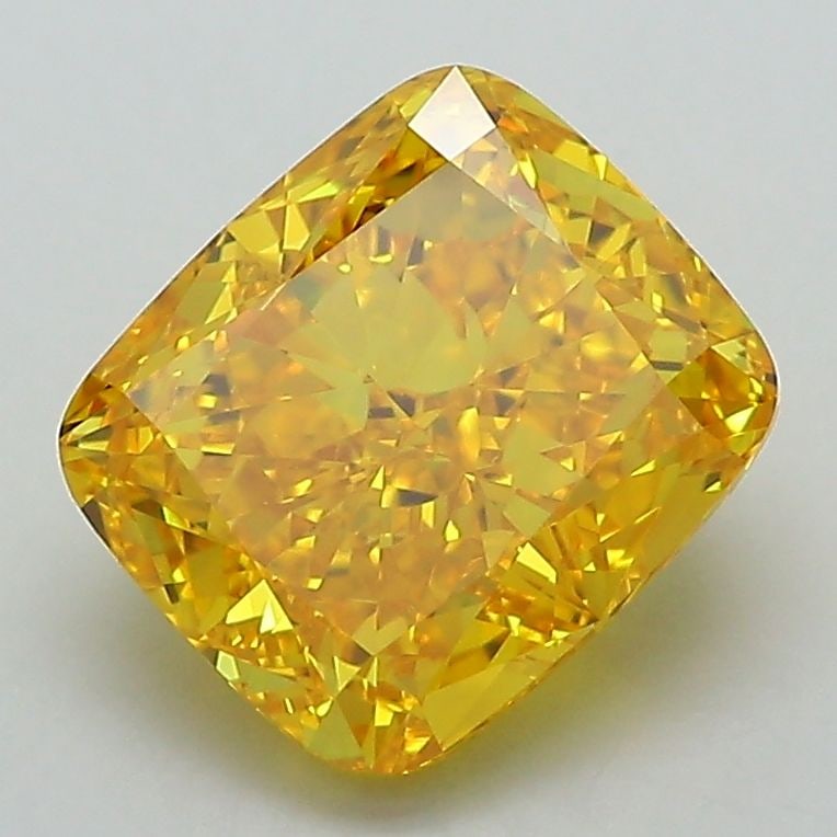 Loose Diamond - CUSHION BRILLIANT 2.58ct Fancy Vivid Yellow VVS2: Loose Diamond - CUSHION BRILLIANT 2.58ct Fancy Vivid Yellow VVS2 Source: This is a real non-mined Diamond that has been grown in a lab Shape: CUSHION BRILLIANT Carats: 2.58 Color: Fancy Vivid Yellow C