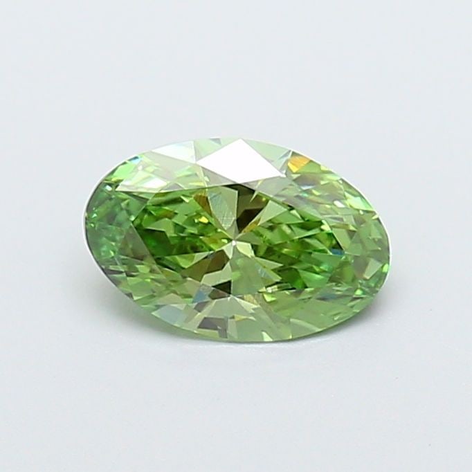 Loose Diamond - OVAL 0.9ct Fancy Vivid Green VS1: Loose Diamond - OVAL 0.9ct Fancy Vivid Green VS1 Source: This is a real non-mined Diamond that has been grown in a lab Shape: OVAL Carats: 0.9 Color: Fancy Vivid Green Certification: IGI Video: