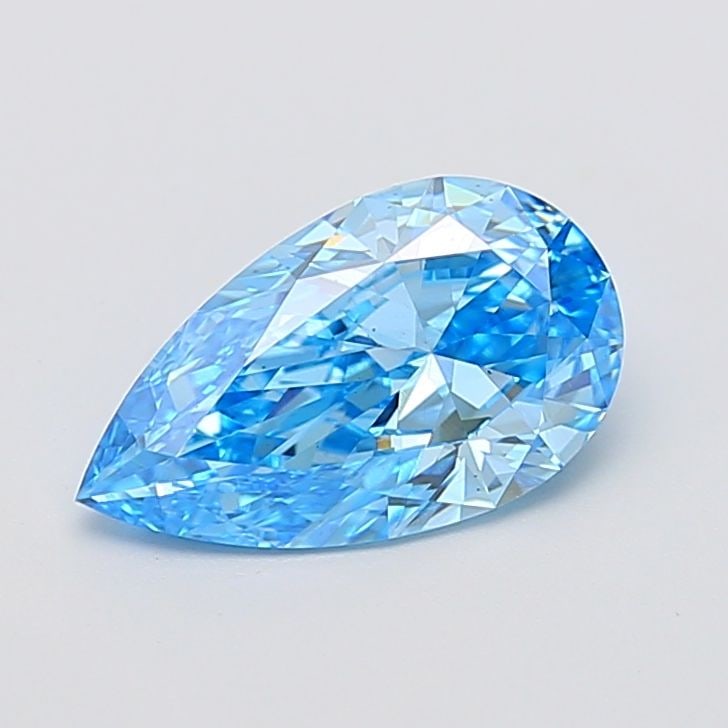 Loose Diamond - PEAR 2.22ct Fancy Vivid Blue VS2: Loose Diamond - PEAR 2.22ct Fancy Vivid Blue VS2 Source: This is a real non-mined Diamond that has been grown in a lab Shape: PEAR Carats: 2.22 Color: Fancy Vivid Blue Certification: IGI Video: