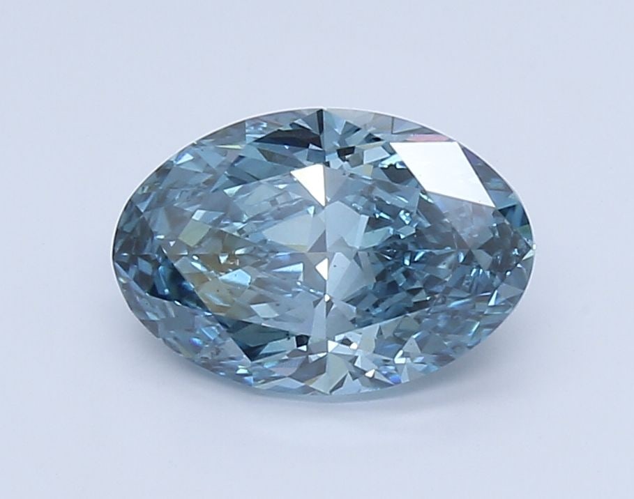 Loose Diamond - OVAL 1.93ct Fancy Vivid Blue SI1: Loose Diamond - OVAL 1.93ct Fancy Vivid Blue SI1 Source: This is a real non-mined Diamond that has been grown in a lab Shape: OVAL Carats: 1.93 Color: Fancy Vivid Blue Certification: IGI Video: