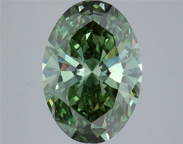 Loose Diamond - OVAL 5.03ct Fancy Vivid Green VS1: Loose Diamond - OVAL 5.03ct Fancy Vivid Green VS1 Source: This is a real non-mined Diamond that has been grown in a lab Shape: OVAL Carats: 5.03 Color: Fancy Vivid Green Certification: IGI Video: