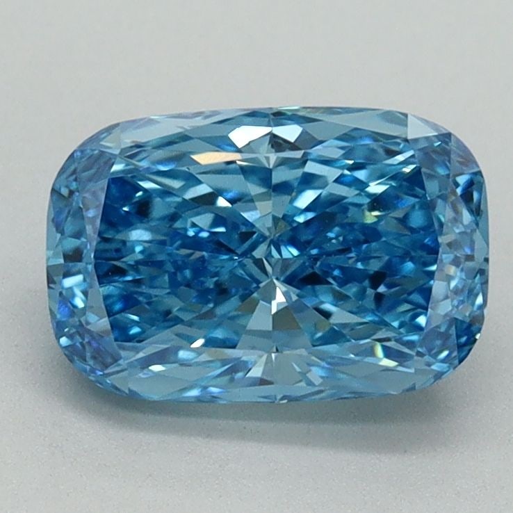 Loose Diamond - CUSHION BRILLIANT 1.5ct Fancy Vivid Blue VS1: Loose Diamond - CUSHION BRILLIANT 1.5ct Fancy Vivid Blue VS1 Source: This is a real non-mined Diamond that has been grown in a lab Shape: CUSHION BRILLIANT Carats: 1.5 Color: Fancy Vivid Blue Certific