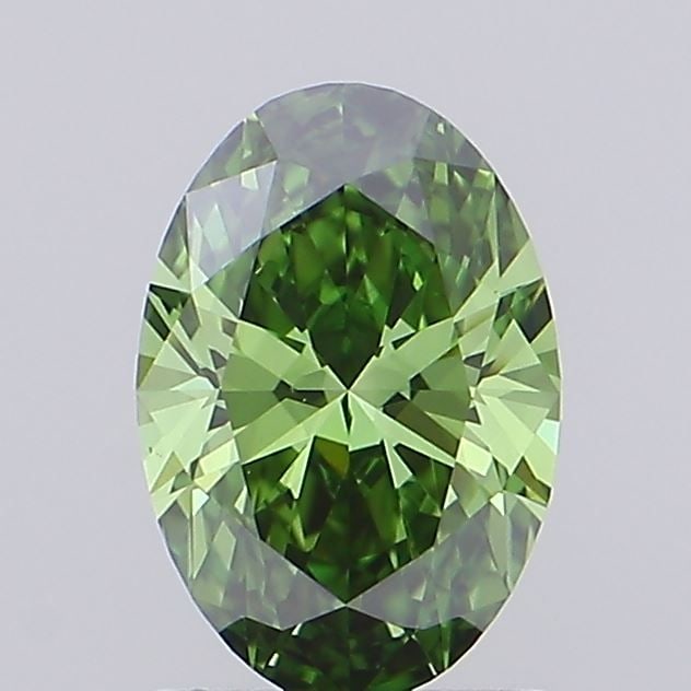 Loose Diamond - OVAL 1.08ct Fancy Vivid Green VVS2: Loose Diamond - OVAL 1.08ct Fancy Vivid Green VVS2 Source: This is a real non-mined Diamond that has been grown in a lab Shape: OVAL Carats: 1.08 Color: Fancy Vivid Green Certification: IGI Video: