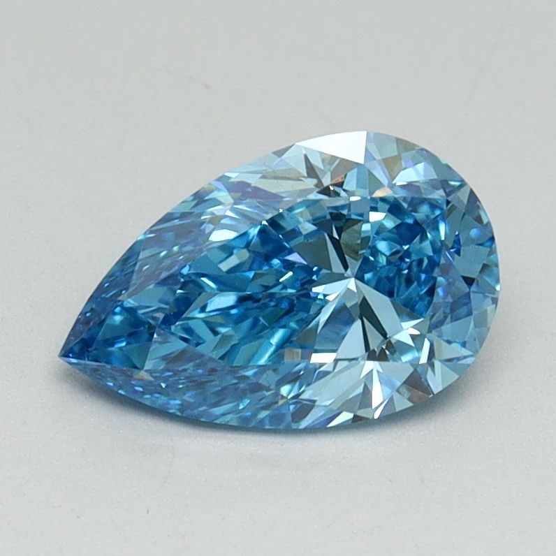 Loose Diamond - PEAR 1.02ct Fancy Vivid Blue VS1: Loose Diamond - PEAR 1.02ct Fancy Vivid Blue VS1 Source: This is a real non-mined Diamond that has been grown in a lab Shape: PEAR Carats: 1.02 Color: Fancy Vivid Blue Certification: IGI Video: